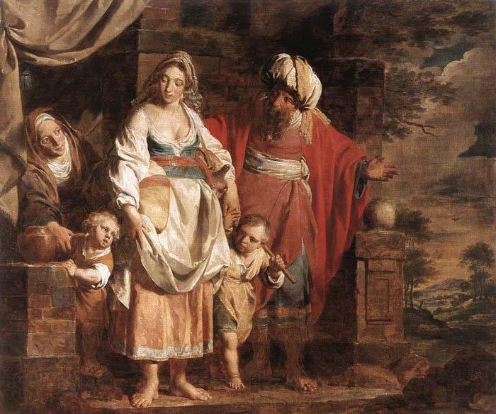 VERHAGHEN, Pieter Jozef Hagar and Ishmael Banished by Abraham Germany oil painting art